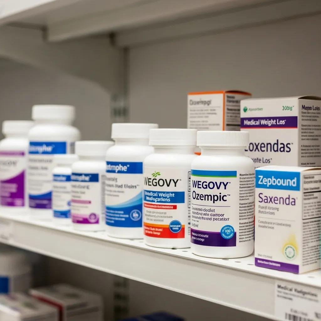 Selection of prescription options discussed with patients as part of a weight‑management plan